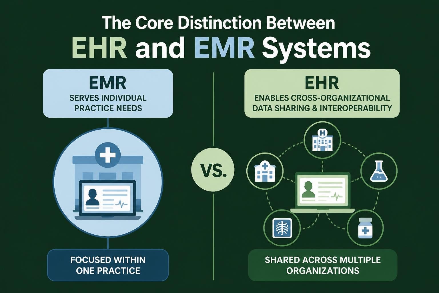 Difference Between EHR and EMR