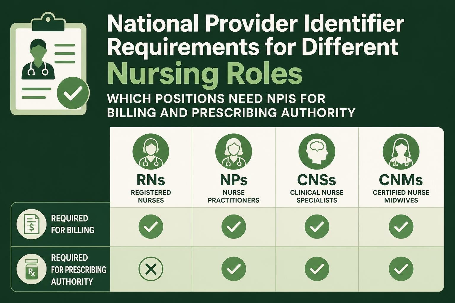 Nurses NPI Numbers Chart